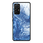 Custodia protettiva in vetro con motivo in marmo, For Xiaomi 12 Lite