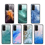 Custodia protettiva in vetro con motivo in marmo, For Xiaomi 12 Lite