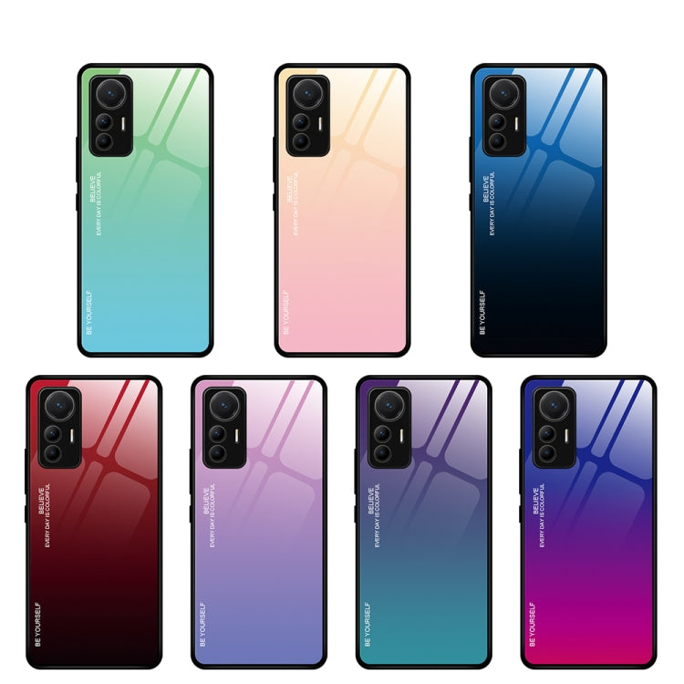 Custodia in vetro a colori sfumati, For Xiaomi 12 Lite