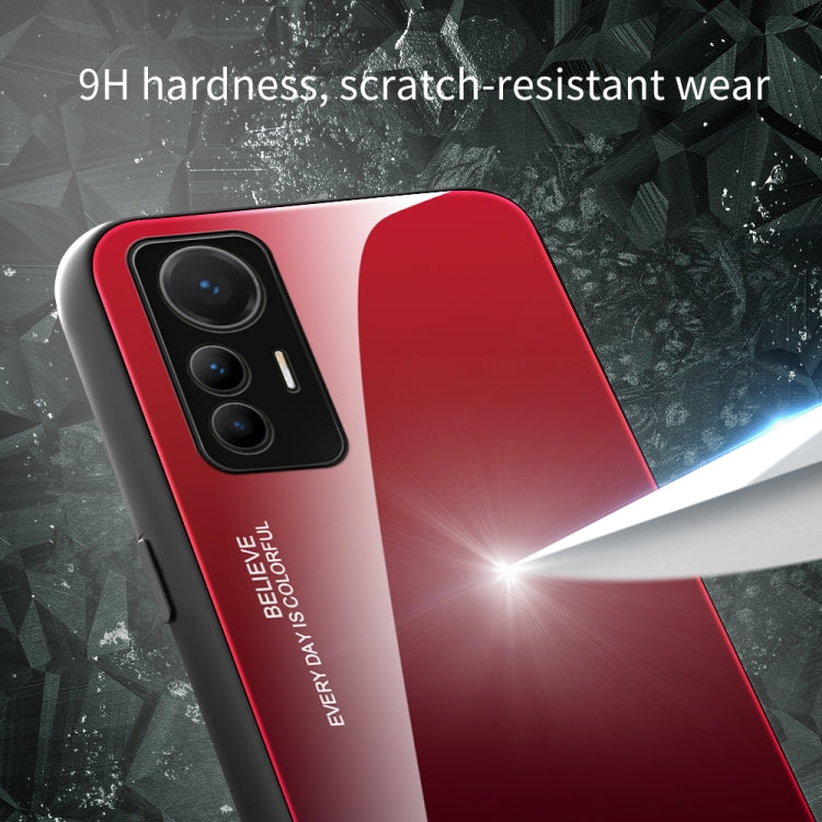 Custodia in vetro a colori sfumati, For Xiaomi 12 Lite