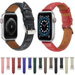 Cinturino in vera pelle per Apple Watch Series, 7 45mm / 6&SE&5&4 44mm / 3&2&1 42mm, 7 41mm / 6&SE&5&4 40mm / 3&2&1 38mm