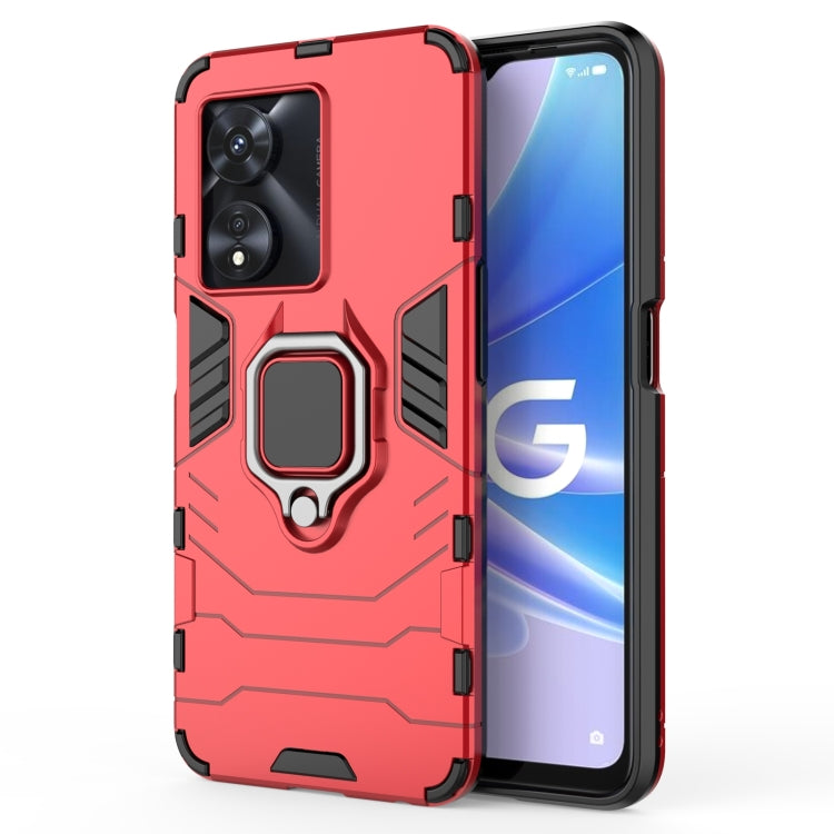 Custodia protettiva antiurto per PC + TPU con supporto per anello magnetico, For OPPO A97 5G, For vivo Y77 5G Global
