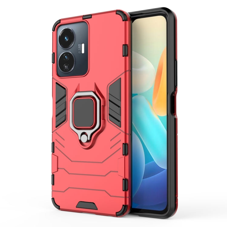 Custodia protettiva antiurto per PC + TPU con supporto per anello magnetico, For OPPO A97 5G, For vivo Y77 5G Global
