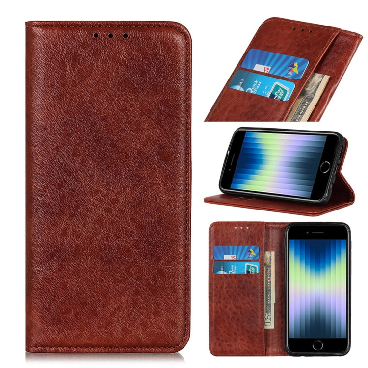 Custodia magnetica Crazy Horse per iPhone SE 2022 e 2020