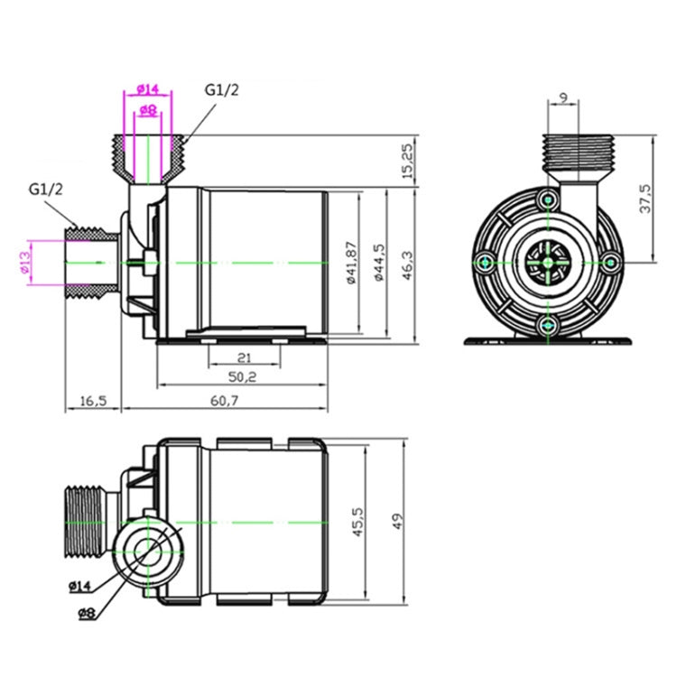 Pompa sommergibile con motore senza spazzole, DC12V 3M Lift, DC12V 5.5M Lift, DC24V 3M Lift, DC24V 5.5M Lift