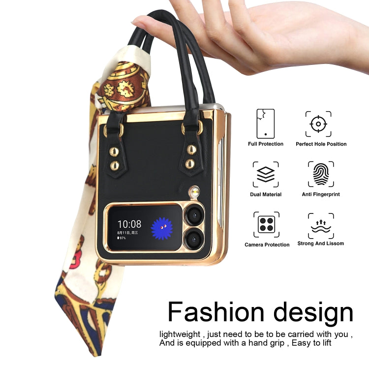 GKK borsa design in pelle + custodia per telefono PC, For Samsung Galaxy Z Flip3 5G