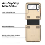 Custodia per telefono in PU colorata GKK con supporto per anello, For Samsung Galaxy Z Flip4 5G, For Samsung Galaxy Z Flip3 5G