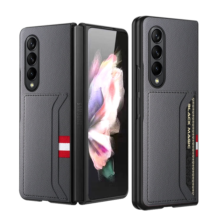 Custodia per telefono con slot per schede texture Litchi GKK, For Samsung Galaxy Z Flip4 5G, For Samsung Galaxy Z Fold4 5G