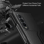 Custodia per telefono con slot per schede texture Litchi GKK, For Samsung Galaxy Z Flip4 5G, For Samsung Galaxy Z Fold4 5G