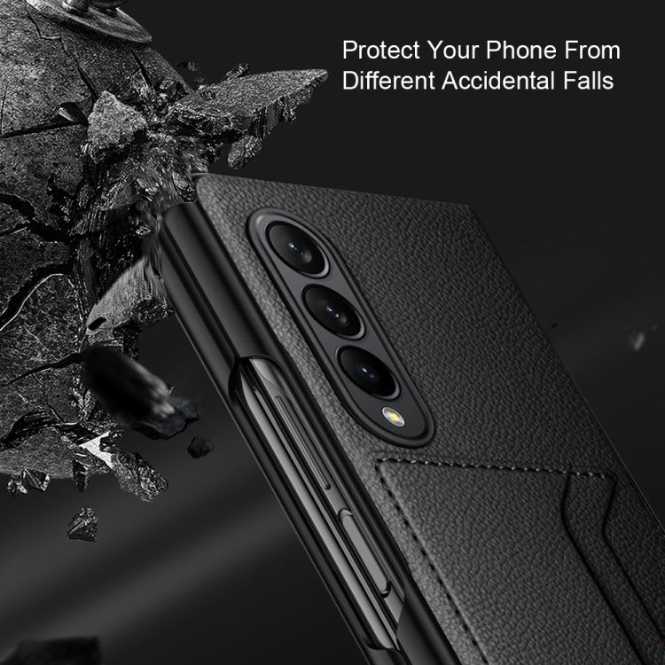 Custodia per telefono con slot per schede texture Litchi GKK, For Samsung Galaxy Z Flip4 5G, For Samsung Galaxy Z Fold4 5G