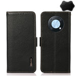 KHAZNEH Custodia per cellulare in vera pelle RFID con texture Litchi, For Huawei nova Y90 / Enjoy 50 Pro