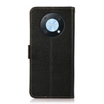 KHAZNEH Custodia per cellulare in vera pelle RFID con texture Litchi, For Huawei nova Y90 / Enjoy 50 Pro
