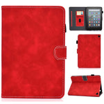 Custodia per tablet in pelle con texture in pelle bovina, For Amazon Kindle Fire 7 2022
