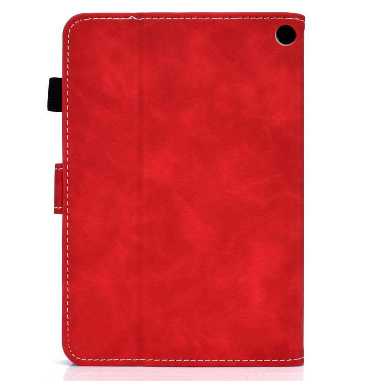 Custodia per tablet in pelle con texture in pelle bovina, For Amazon Kindle Fire 7 2022