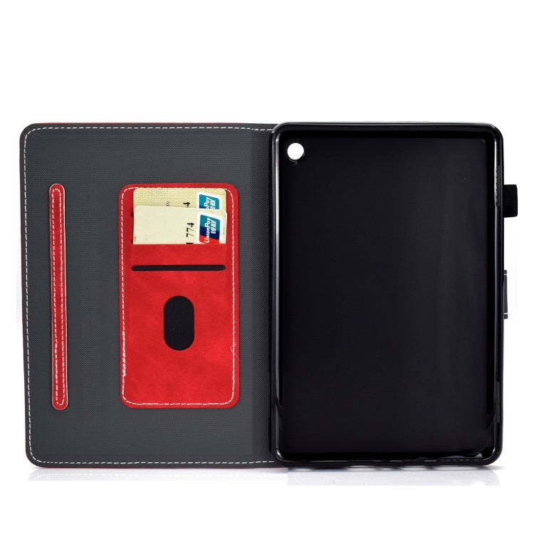 Custodia per tablet in pelle con texture in pelle bovina, For Amazon Kindle Fire 7 2022