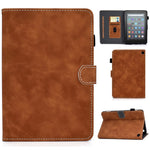 Custodia per tablet in pelle con texture in pelle bovina, For Amazon Kindle Fire 7 2022