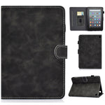 Custodia per tablet in pelle con texture in pelle bovina, For Amazon Kindle Fire 7 2022
