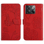 HT03 Cassa del telefono di cuoio di vibrazione impressa farfalla di sensibilità della pelle, For OnePlus 10T / Ace Pro, For OPPO Reno8 5G, For OPPO Reno8 Pro+ / Reno8 Pro