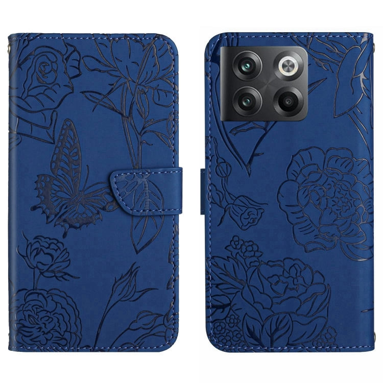 HT03 Cassa del telefono di cuoio di vibrazione impressa farfalla di sensibilità della pelle, For OnePlus 10T / Ace Pro, For OPPO Reno8 5G, For OPPO Reno8 Pro+ / Reno8 Pro