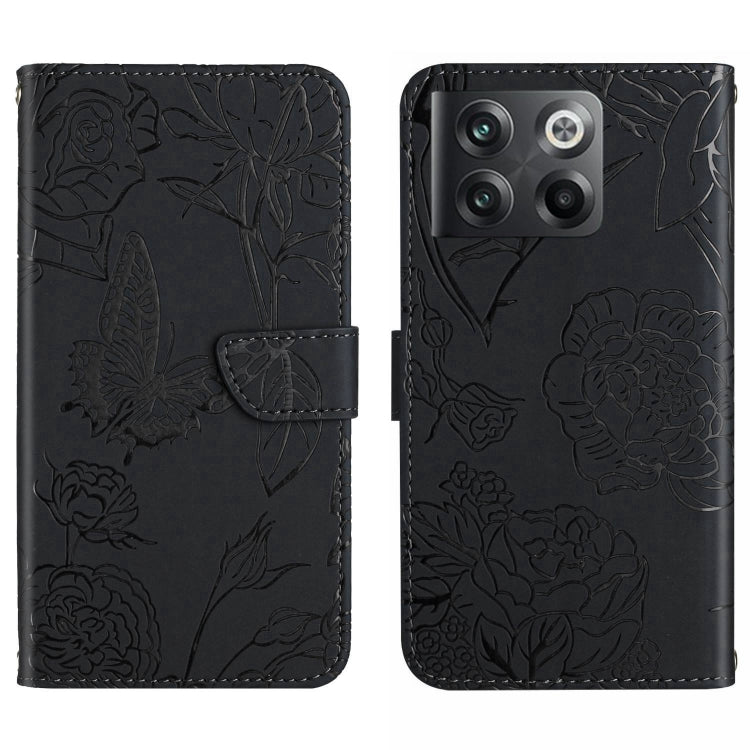 HT03 Cassa del telefono di cuoio di vibrazione impressa farfalla di sensibilità della pelle, For OnePlus 10T / Ace Pro, For OPPO Reno8 5G, For OPPO Reno8 Pro+ / Reno8 Pro
