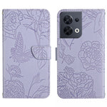 HT03 Cassa del telefono di cuoio di vibrazione impressa farfalla di sensibilità della pelle, For OnePlus 10T / Ace Pro, For OPPO Reno8 5G, For OPPO Reno8 Pro+ / Reno8 Pro