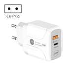Caricabatterie da viaggio USB PD Type-C 25W con QC3.0