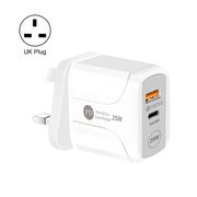 Caricabatterie da viaggio per porte USB PD Type-C da 25 W + QC3.0, UK Plug