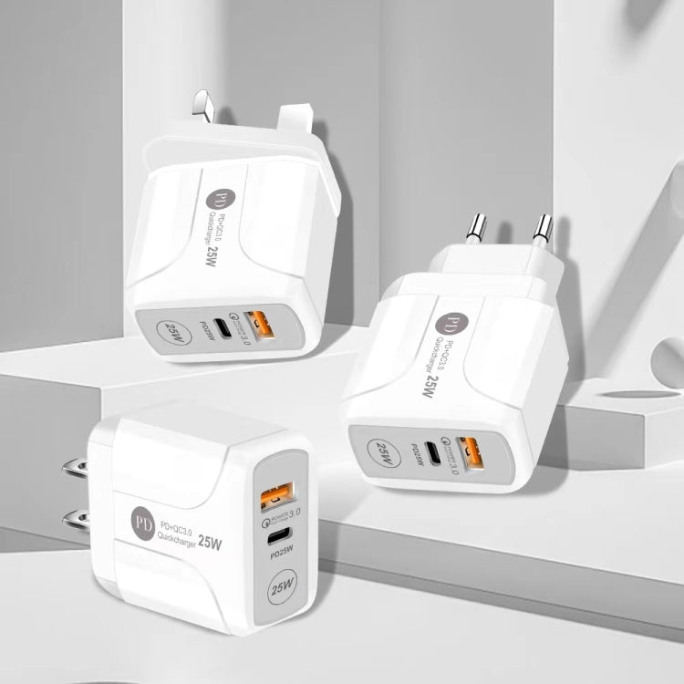 Caricabatterie USB PD Type-C 25W con QC3.0 UK Plug