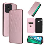Custodia per telefono in pelle con vibrazione magnetica in fibra di carbonio, For Nothing Phone 1, For Realme Narzo 50A, For OPPO Reno8 Pro / Reno8 Pro+