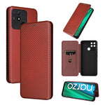 Custodia per telefono in pelle con vibrazione magnetica in fibra di carbonio, For Nothing Phone 1, For Realme Narzo 50A, For OPPO Reno8 Pro / Reno8 Pro+