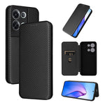 Custodia per telefono in pelle con vibrazione magnetica in fibra di carbonio, For Nothing Phone 1, For Realme Narzo 50A, For OPPO Reno8 Pro / Reno8 Pro+