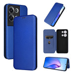 Custodia per telefono in pelle con vibrazione magnetica in fibra di carbonio, For Nothing Phone 1, For Realme Narzo 50A, For OPPO Reno8 Pro / Reno8 Pro+