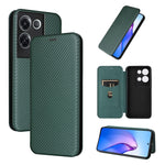 Custodia per telefono in pelle con vibrazione magnetica in fibra di carbonio, For Nothing Phone 1, For Realme Narzo 50A, For OPPO Reno8 Pro / Reno8 Pro+
