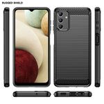 Custodia in TPU in fibra di carbonio con trama spazzolata, For Samsung Galaxy A04s, For Xiaomi 12S Ultra