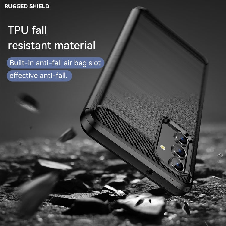 Custodia in TPU in fibra di carbonio con trama spazzolata, For Samsung Galaxy A04s, For Xiaomi 12S Ultra