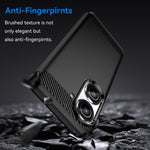 Custodia in TPU in fibra di carbonio con trama spazzolata, For Asus Zenfone 9