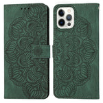 Custodia per cellulare in pelle flip goffrata con mandala, For iPhone 14, For iPhone 14 Plus, For iPhone 14 Pro, For iPhone 14 Pro Max