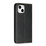 Custodia per telefono in pelle con vibrazione magnetica in fibra di carbonio, For iPhone 14, For iPhone 14 Plus, For iPhone 14 Pro, For iPhone 14 Pro Max