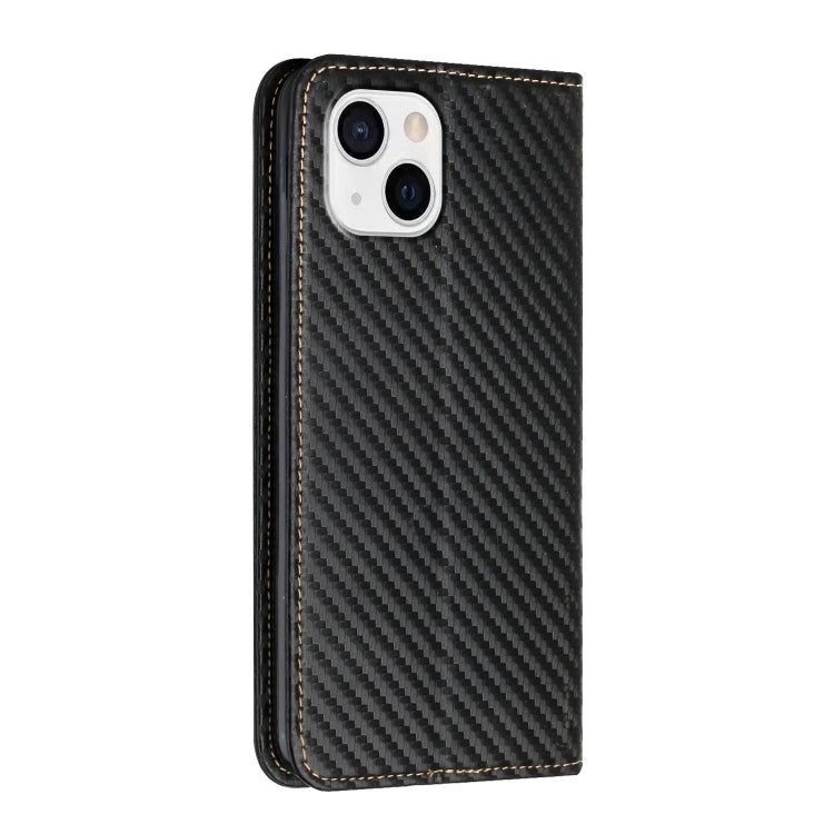 Custodia per telefono in pelle con vibrazione magnetica in fibra di carbonio, For iPhone 14, For iPhone 14 Plus, For iPhone 14 Pro, For iPhone 14 Pro Max