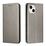 Custodia per telefono in pelle con vibrazione magnetica in fibra di carbonio, For iPhone 14, For iPhone 14 Plus, For iPhone 14 Pro, For iPhone 14 Pro Max
