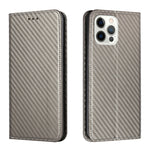Custodia per telefono in pelle con vibrazione magnetica in fibra di carbonio, For iPhone 14, For iPhone 14 Plus, For iPhone 14 Pro, For iPhone 14 Pro Max
