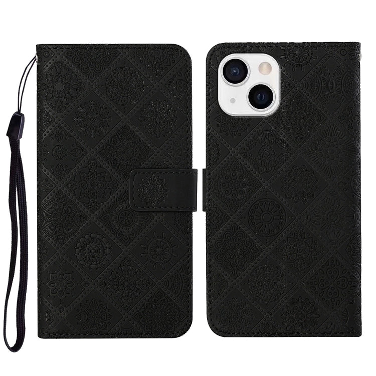 Custodia per cellulare in pelle con motivo goffrato stile etnico, For iPhone 14, For iPhone 14 Plus, For iPhone 14 Pro