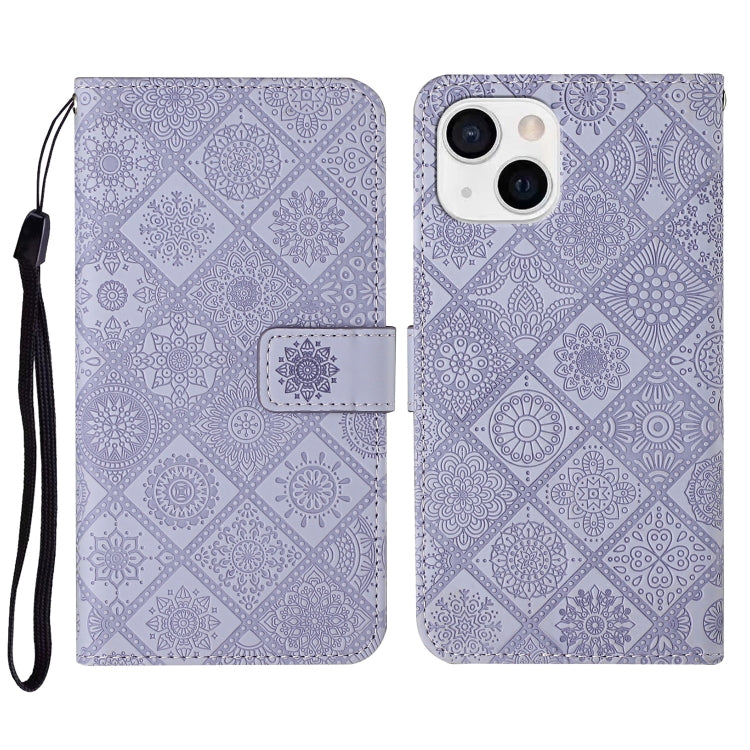 Custodia per cellulare in pelle con motivo goffrato stile etnico, For iPhone 14, For iPhone 14 Plus, For iPhone 14 Pro