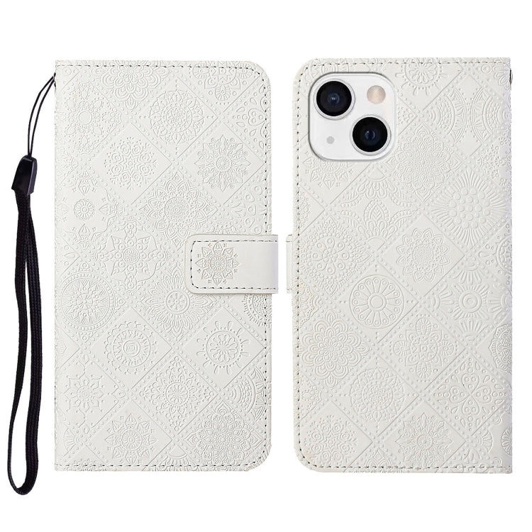 Custodia per cellulare in pelle con motivo goffrato stile etnico, For iPhone 14, For iPhone 14 Plus, For iPhone 14 Pro