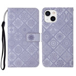 Custodia per cellulare in pelle con motivo goffrato stile etnico, For iPhone 14, For iPhone 14 Plus, For iPhone 14 Pro