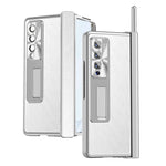 Custodia per telefono antiurto integrata con pellicola a conchiglia magnetica Litchi Pattern, For Samsung Galaxy Z Fold3 5G, For Samsung Galaxy Z Fold4