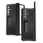 Custodia per telefono antiurto integrata con pellicola a conchiglia magnetica Litchi Pattern, For Samsung Galaxy Z Fold3 5G, For Samsung Galaxy Z Fold4