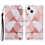 Custodia per cellulare in pelle flip disegno colorato 3D, For iPhone 14