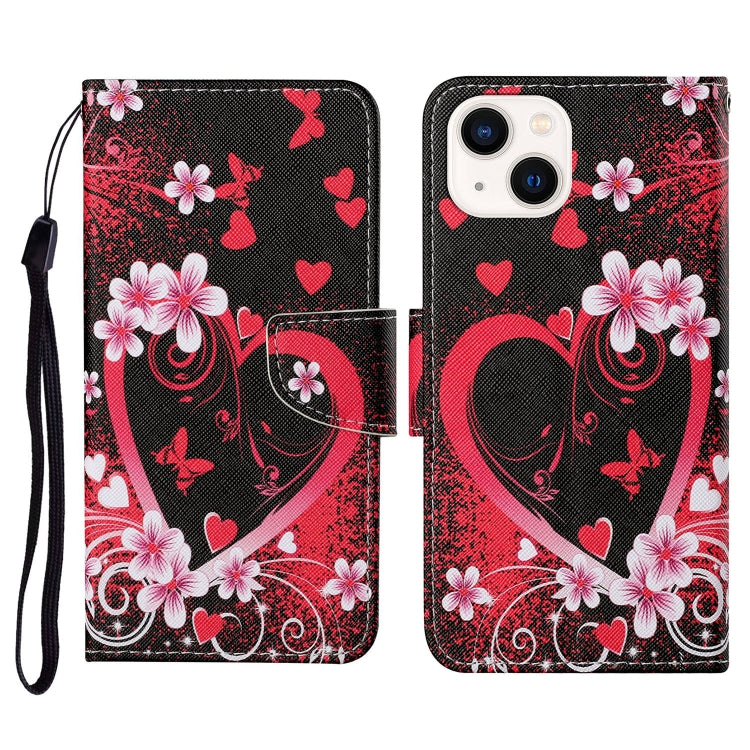 Custodia per cellulare in pelle flip disegno colorato 3D, For iPhone 14