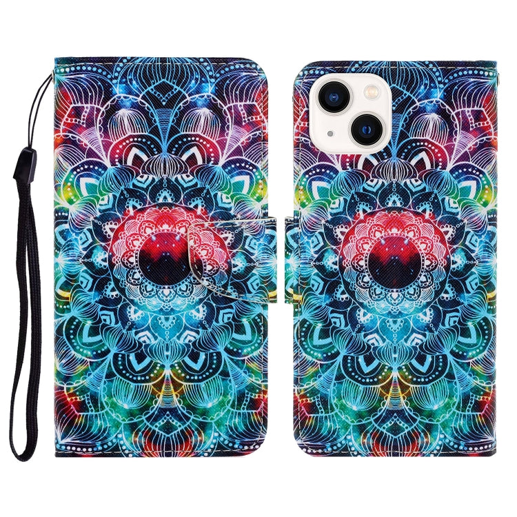 Custodia per cellulare in pelle flip disegno colorato 3D, For iPhone 14